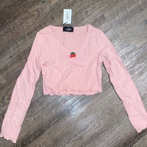 Pink Cherry Crop Top